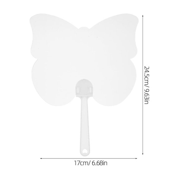 OUNONA 8Pcs Transparent Plastic DIY Fans Perfect for Painting Drawing and Decoration