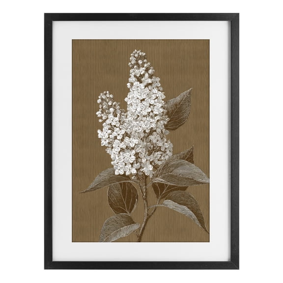 Stupell Industries Vintage Striped Lilac Study Black Framed Print Under Glass, design by Petal Prints Design