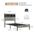 thumbnail image 2 of Bed frame single bed type, with storage space at the head of the bed and a charging station in the middle, 2 of 8