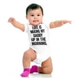 thumbnail image 4 of Love Waking Daddy in the Morning Joke Romper Boys or Girls Infant Baby Brisco Brands 6M, 4 of 7