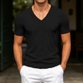 thumbnail image 3 of HAOTAGS Men’s V-Neck Short Sleeve Running T-Shirt Breathable Mesh Fabric Moisture-Wicking Lightweight & Sporty Fit Tops Black Size M, 3 of 10