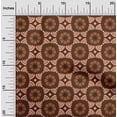 thumbnail image 1 of oneOone Cotton Flex Brown Fabric Floral Block Craft Projects Decor Fabric Printed By The Yard 40 Inch Wide, 1 of 4