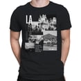 thumbnail image 2 of LA Los Angeles Cityscape Men's Black T-shirt, 2 of 3