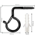 thumbnail image 2 of 6 PCS Outdoor Hooks For Outdoor String Lights, With Transparent Plastic Box,Screw Hooks For Hanging Plants/Wind Chime/Basket, Securely Buckle Design, Windproof, 2 of 4