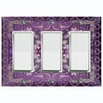 thumbnail image 1 of Metal Light Switch Plate Cover Elegant Purple Mandala Flower Tile Pattern TIL065, 1 of 13