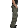 thumbnail image 2 of BRANDIT INDIVIDUAL WEAR Adult Male Pure Vintage Cargo Pants, Olive, Size: S (1003-15001-S), 2 of 7