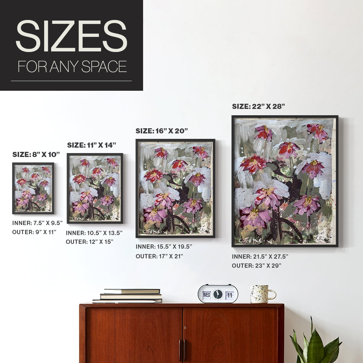 Zinnia I Framed Print - Solid Wood in Single Picture Frame Solid Wood 2 Framed Print