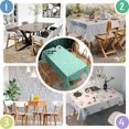 thumbnail image 5 of Pioneer Flower Floral Print Pattern Rectangle Tablecloth 60"x102", Waterproof Polyester Table Cloth, Wipeable Spillproof for Dining Camping Indoor Outdoor, 5 of 6