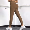 thumbnail image 2 of TGPMGRZ Leggings for Women Scrunch Lifting Gym Seamless Workout Leggings Tummy Control Yoga Pants Brown Size L, 2 of 7