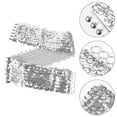 thumbnail image 6 of Viveous Sequin Belt Glitter Waist Belt Wide Dress Belt Elastic Stretchy Women Waist Belt Waistband, 6 of 10
