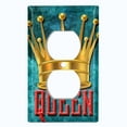 thumbnail image 2 of Metal Light Switch Wall Plate Outlet Cover (Queen Crown Blue - Single Duplex), 2 of 2