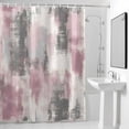 thumbnail image 4 of Watercolors Pink Gray Fabric Shower Curtain Abstract Art Washable Shower Curtains for Bathroom, Waterproof Bath Curtain with Hooks Home Decor 72x84in, 4 of 8