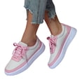 thumbnail image 3 of Wyzesi Espadrilles Rouges pour Femmes Couples Mode Cuir Semelles Épaisses à Lacets Espadrilles Extérieur Décontractées Confortables Chaussures de Planche Espadrilles Roses pour Filles Espadrilles Blanches Femmes, 3 of 8