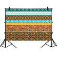 thumbnail image 1 of BSDHOME Décors Géométriques 7x5ft, Décors de Photographie Style Bohème Aztèque Coloré, Accessoires de Studio en Polyester, 1 of 3