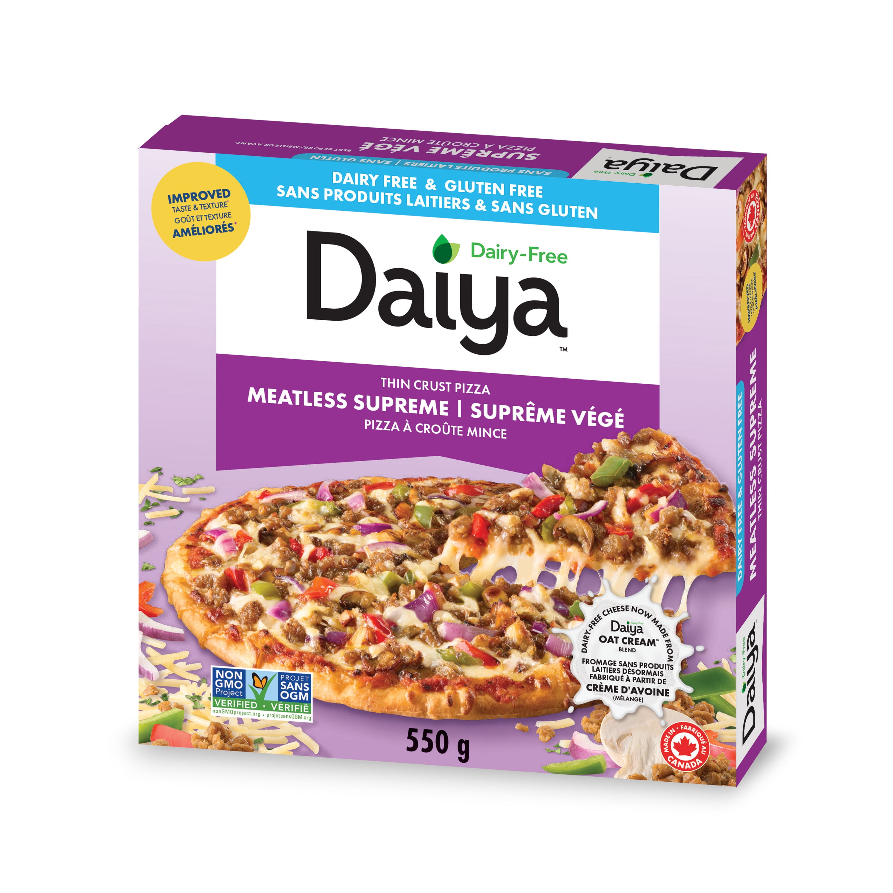 Daiya Dairy Free Gluten Free Supreme Pizza, Vegan (Frozen), 550g