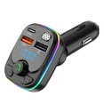 thumbnail image 1 of Daily Mix Store Car Bluetooth Transmitter PD Type-C Dual USB 3.4A Colorful Fast Light Handsfree Charger Ambient MP3 Modulator Player, 1 of 9
