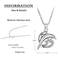thumbnail image 2 of Personalize Dolphin Cremation Jewelry for Ashes Moon Urn Necklace Stainless Steel Memorial Lockets Keepsakes Jewelry for Ashes Pendant W/ Fill kit, 2 of 7