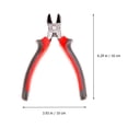 thumbnail image 4 of Handheld Diagonal Cutters High Leverage Angled Pliers Wire Cable Cutter Side Snips Flush Plier Red, 4 of 6