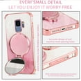 thumbnail image 4 of Magnetic Case for Samsung Galaxy S9 Stand Cover with Makeup Mirror Kickstand Case Slim Silicone TPU Phone Cover with Galaxy S9 Shell Shockproof for Women Man Protective Case for Samsung S9, 4 of 7