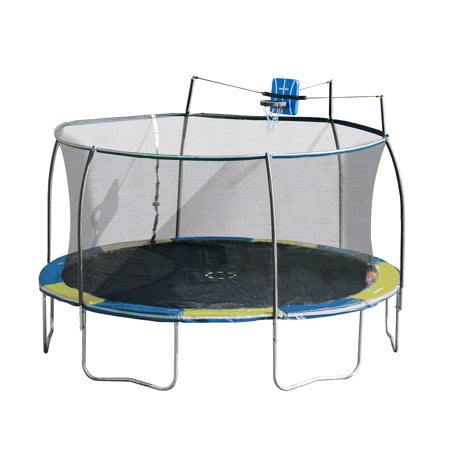 Bounce Pro 14-Foot Trampoline, with Slama Jama, Blue/Yellow