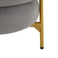 thumbnail image 6 of BRILHAMEZ 18" Wide Round Boucle Storage Ottoman, Tufted Sherpa Ottoman Footstool for Living Room Bedroom, 6 of 9