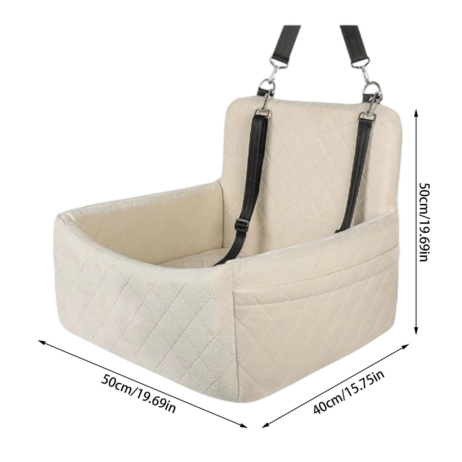 Detachable Washable Pet Car Seat with Storage Pocket Supports Up To 35lbs