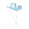 thumbnail image 1 of Polyester Dog Cat Cowboy Hat Adjustable Neck Strap Sun Protection Stylish For Daily Outdoor, 1 of 5
