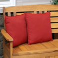 thumbnail image 4 of Sunnydaze 16" x 16" Red Olefin Square Outdoor Throw Pillows, 2 Count, 4 of 6