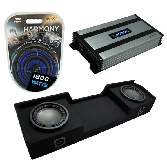 Fits 99-06 Chevy Silverado Ext Cab Alpine S-W10D2 Dual 10" Sub Box HA-A800.1 Amp