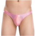 thumbnail image 3 of HVOBTTY Mens Casual Classic Briefs, Everyday Comfortable Briefs for Men, Men's Fashionable Soft Solid Color High Elasticity Mid Waist Daily Briefs Pink, XL, 3 of 5