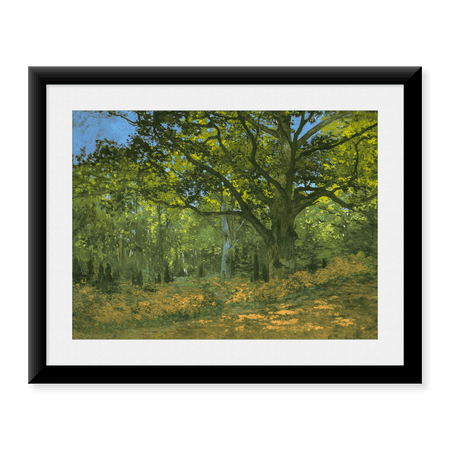 Framed Art Print, Bodmer Oak at Bas-Breau 1865 by Claude Monet, 17-7/8" x 21-7/8"
