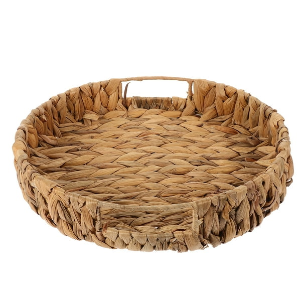 Cesta tejida para pan, cesta redonda para frutas, cesta para servir comida de mesa, soporte para artículos diversos