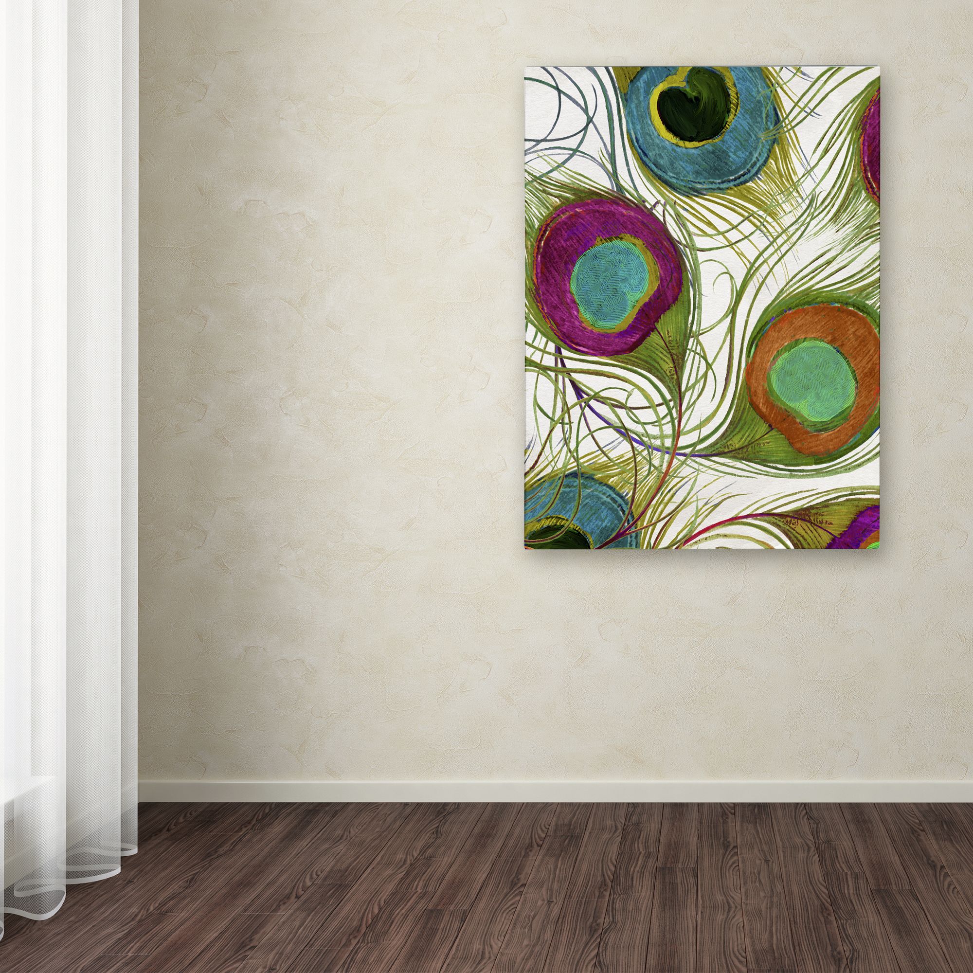 Trademark Fine Art "Peacock Feathers II" Canvas Art by Color Bakery