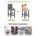 thumbnail image 3 of Burnt Orange Bar Stool Covers Set of 4, Modern Geometric Grey Oil Painting Abstract Stretch Washable Bar Chair Covers with Backs, Removable Pub Counter Height Chair Cover for Kitchen Dining Room Cafe, 3 of 7