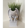 thumbnail image 4 of Gargoyle Guardian Statue – Gray Cement Look Style Sculpture for Shelf or Desk Display - 1ct, 4 of 9