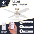 thumbnail image 4 of Prominence Home Atlas 44 Inch Indoor LED Ceiling Fan with Remote, Soft Gold, 4 of 12