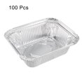 thumbnail image 3 of Unique Bargains 6' x 4.7' Aluminum Foil Pans, 15oz Disposable Trays Containers 100 Pack, 3 of 5