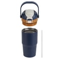 thumbnail image 6 of Ozark Trail 18oz Vacuum-Insulated Stainless Steel Dual Lid Insulated Tumbler, Double Wall Vacuum Insulated Travel Tumbler with Sip & Chug Lid, Blue Cove, 6 of 10