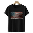 thumbnail image 5 of KALE 4th of July Short Sleeve Shirts for Women American Flag Patriotic 2D Independence Day Print Casual Sports T Shirt Y2K Clothes Black XXXL, 5 of 7