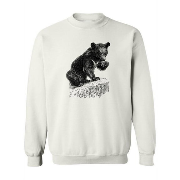 Asian Black Bear Sketch Sweatshirt Women -Image by Shutterstock, Female Large