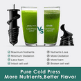 thumbnail image 3 of SiFENE Cold Press Juicer Machine - 250W Slow Masticating, BPA Free - White, 3 of 7