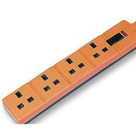 PERMAPLUG - 4 Gang Heavy Duty Rubber Trailing Socket, Orange