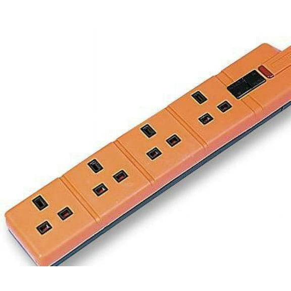 PERMAPLUG - 4 Gang Heavy Duty Rubber Trailing Socket, Orange