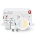 thumbnail image 1 of LUMINEPTIC 6 Inch 50 Pack 5CCT Dimmable Slim Recessed LED Pot Lights, Selectable Colors, Bathroom & Damp Locations, 1 of 6