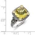 thumbnail image 4 of Sterling Silver 14k Yellow Gold 4.1 Lemon Quartz Vintage Ring Gem Wt- 4.1ct, 4 of 5