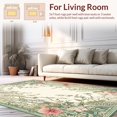 thumbnail image 2 of Ultra Soft Area Rug, Lush Rustic Botanical Illustration, Non Slip, Stain Resistant, Washable Area Rugs for Living Room, Bedroom(Ivory, 8X10), 2 of 8