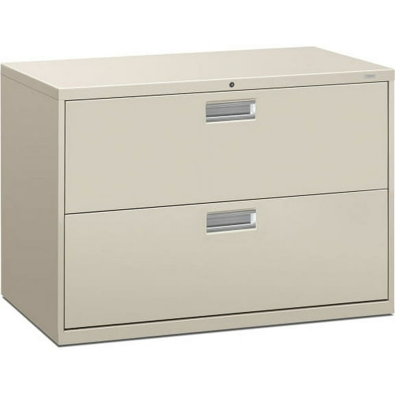 HON Brigade 42"x18"x28", 2-Drawers for File A4, Letter, Leveling Glide, Ball-Bearing Suspension