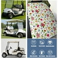 thumbnail image 6 of Bright Flowers Print Golf Cart Seat Cover 51"x31" Front Bench Towel Blanket for Most Golf Cart Models Easy Care Microfiber, 6 of 8