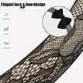 thumbnail image 2 of 15 Inches Cute Bow Steering Wheel Protective Cover Vintage Lace Car Steering Wheel Cover for Women Car Interior Decor Accessories, Pure Black, 2 of 13
