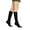 Black, variant on 3 Pairs Women’s Sheer Knee Massage Socks with Reinforced Toe and Base Stay up Band (Black)